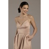 image:imageDavids Bridal Bridesmaid Dresses  The Edit by DB Studio Satin Empire Waist Ball Gown for Women in FullLengthBlack