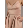 image:imageDavids Bridal Bridesmaid Dresses  The Edit by DB Studio Satin Empire Waist Ball Gown for Women in FullLengthBlack