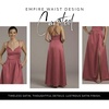image:imageDavids Bridal Bridesmaid Dresses  The Edit by DB Studio Satin Empire Waist Ball Gown for Women in FullLengthChianti