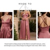 image:imageDavids Bridal Bridesmaid Dresses  The Edit by DB Studio Satin Empire Waist Ball Gown for Women in FullLengthChianti