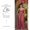 image:imageDavids Bridal Bridesmaid Dresses  The Edit by DB Studio Satin Empire Waist Ball Gown for Women in FullLengthChianti