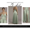 image:imageDavids Bridal Bridesmaid Dresses  The Edit by DB Studio Satin Empire Waist Ball Gown for Women in FullLengthDusty Sage