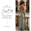 image:imageDavids Bridal Bridesmaid Dresses  The Edit by DB Studio Satin Empire Waist Ball Gown for Women in FullLengthDusty Sage