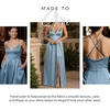 image:imageDavids Bridal Bridesmaid Dresses  The Edit by DB Studio Satin Empire Waist Ball Gown for Women in FullLengthLake