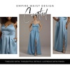 image:imageDavids Bridal Bridesmaid Dresses  The Edit by DB Studio Satin Empire Waist Ball Gown for Women in FullLengthLake