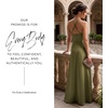 image:imageDavids Bridal Bridesmaid Dresses  The Edit by DB Studio Satin Empire Waist Ball Gown for Women in FullLengthMartini Olive
