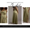 image:imageDavids Bridal Bridesmaid Dresses  The Edit by DB Studio Satin Empire Waist Ball Gown for Women in FullLengthMartini Olive