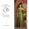 image:imageDavids Bridal Bridesmaid Dresses  The Edit by DB Studio Satin Empire Waist Ball Gown for Women in FullLengthMartini Olive