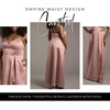 image:imageDavids Bridal Bridesmaid Dresses  The Edit by DB Studio Satin Empire Waist Ball Gown for Women in FullLengthQuartz