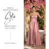 image:imageDavids Bridal Bridesmaid Dresses  The Edit by DB Studio Satin Empire Waist Ball Gown for Women in FullLengthQuartz