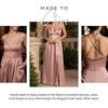 image:imageDavids Bridal Bridesmaid Dresses  The Edit by DB Studio Satin Empire Waist Ball Gown for Women in FullLengthQuartz