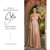 image:imageDavids Bridal Bridesmaid Dresses  The Edit by DB Studio Satin Empire Waist Ball Gown for Women in FullLengthSand