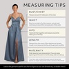 image:imageDavids Bridal Bridesmaid Dresses  The Edit by DB Studio Satin Empire Waist Ball Gown for Women in FullLengthSteel Blue