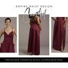 image:imageDavids Bridal Bridesmaid Dresses  The Edit by DB Studio Satin Empire Waist Ball Gown for Women in FullLengthWine