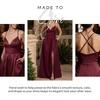 image:imageDavids Bridal Bridesmaid Dresses  The Edit by DB Studio Satin Empire Waist Ball Gown for Women in FullLengthWine