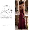 image:imageDavids Bridal Bridesmaid Dresses  The Edit by DB Studio Satin Empire Waist Ball Gown for Women in FullLengthWine