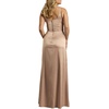 image:imageDavids Bridal Charmeuse Cowl Neck Sheath Dress with SlitCinnamon
