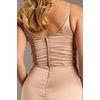 image:imageDavids Bridal Charmeuse Cowl Neck Sheath Dress with SlitDusty Sage