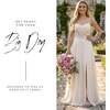 image:imageDavids Bridal Chiffon Illusion Lace Bodice ALine Wedding DressSoft White