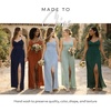 image:imageDavids Bridal Chiffon Spaghetti Strap ALine Dress with SlitCinnamon