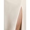 image:imageDavids Bridal Crepe Twist Bodice Long Sleeve Wedding DressSoft White