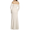 image:imageDavids Bridal Crepe Twist Bodice Long Sleeve Wedding DressSoft White