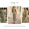 image:imageDavids Bridal High Neck Fitted Jersey Sheath DressEucalyptus