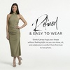 image:imageDavids Bridal High Neck Fitted Jersey Sheath DressEucalyptus