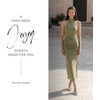 image:imageDavids Bridal High Neck Fitted Jersey Sheath DressEucalyptus