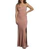image:imageDavids Bridal Jersey Sheath Dress with Asymmetrical StrapsPlum