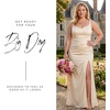image:imageDavids Bridal Matte Satin Draped Sheath Tank Wedding DressSoft White