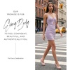 image:imageDavids Bridal Mesh VNeck Cutout Mini DressIris