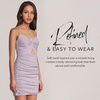 image:imageDavids Bridal Mesh VNeck Cutout Mini DressIris