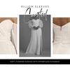 image:imageDavids Bridal OfftheShoulder Billow Sleeve Wedding DressSoft White