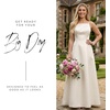 image:imageDavids Bridal Satin ALine Open Back Wedding DressIvory