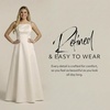 image:imageDavids Bridal Satin ALine Open Back Wedding DressIvory