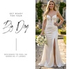 image:imageDavids Bridal Sculpting Satin Corset Mermaid Wedding DressSoft White