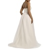 image:imageDavids Bridal Strapless Satin and Tulle Ball Gown Wedding DressSoft White
