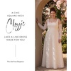 image:imageDavids Bridal Tank Square Neck Lace ALine Wedding DressSoft White