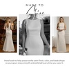image:imageDavids Bridal The Edit High Neck Satin Bow Back Mermaid Wedding DressSoft White