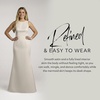 image:imageDavids Bridal The Edit High Neck Satin Bow Back Mermaid Wedding DressSoft White