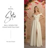 image:imageDavids Bridal The Edit Off Shoulder Satin Ball Gown Wedding Dress in IvoryIvory