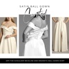 image:imageDavids Bridal The Edit Off Shoulder Satin Ball Gown Wedding Dress in IvoryIvory