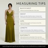 image:imageDavids Bridal The Edit Studio Charmeuse Plunge Seamed Slim A Line DressGreen
