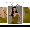 image:imageDavids Bridal The Edit Studio Charmeuse Plunge Seamed Slim A Line DressGreen