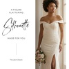 image:imageDavids Bridal The Edit Studio Corset Bodice Lace Off The Shoulder A Line Wedding Dress with Side SlitSoft White