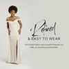 image:imageDavids Bridal The Edit Studio Corset Bodice Lace Off The Shoulder A Line Wedding Dress with Side SlitSoft White