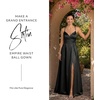 image:imageDavids Bridal The Edit Studio Satin ALine Dress with Cutouts Womens Formal DressBlack