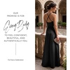 image:imageDavids Bridal The Edit Studio Satin ALine Dress with Cutouts Womens Formal DressBlack