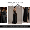 image:imageDavids Bridal The Edit Studio Satin ALine Dress with Cutouts Womens Formal DressBlack